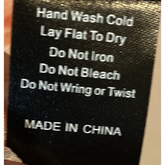 POL Top Womens Large Ruffle Collar Hand Dipped Dye Sheer Red Peasant Boho - Picture 7 of 8